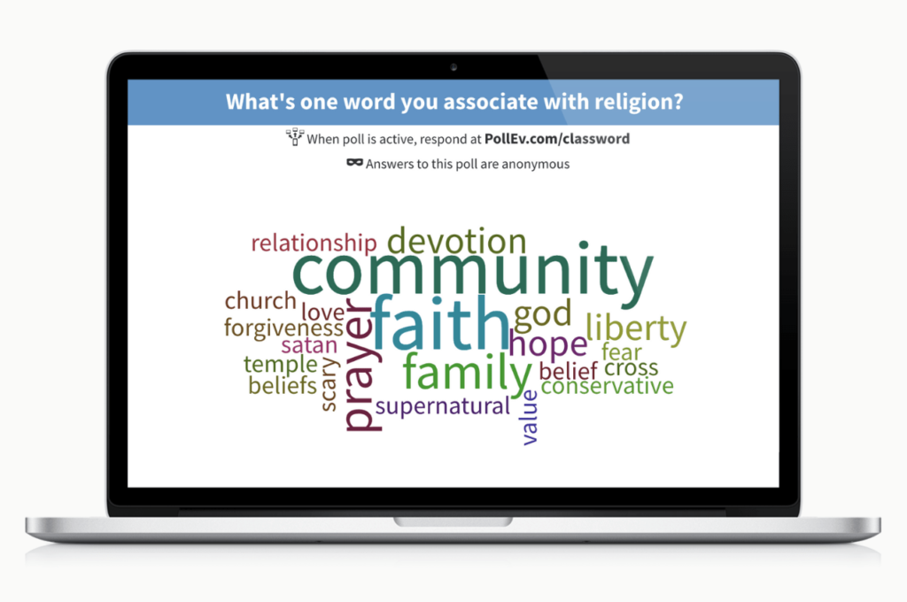 Poll: What word to you associate with religion?