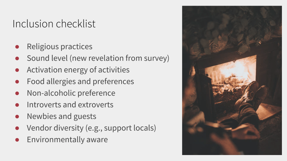 Example inclusion checklist
