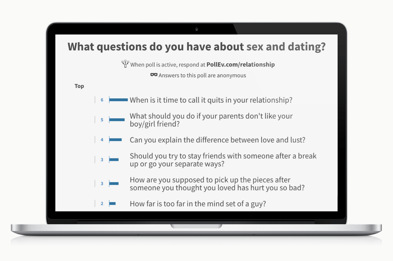 Poll: What questions do you have about sex and dating?