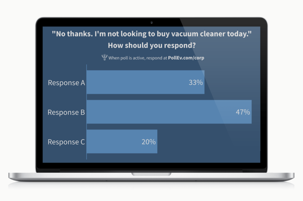 business game presentation Example choose-your-own-adventure poll