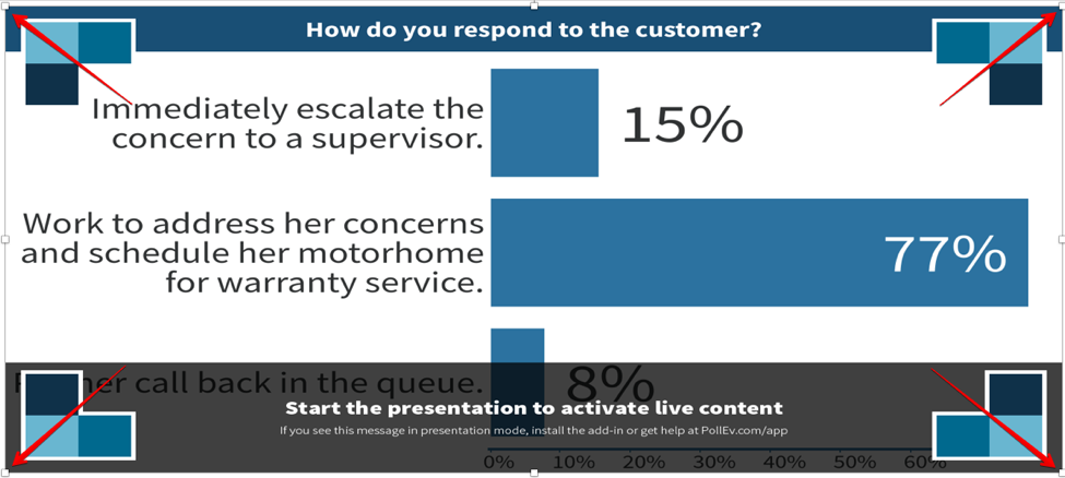 decision modeling: resizing a poll in PowerPoint