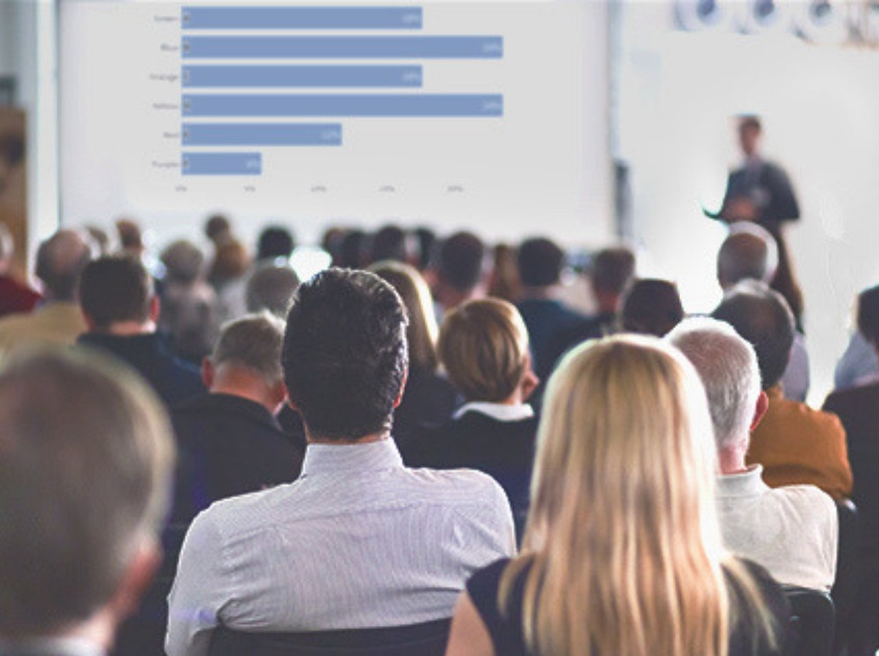 audience at staff meeting