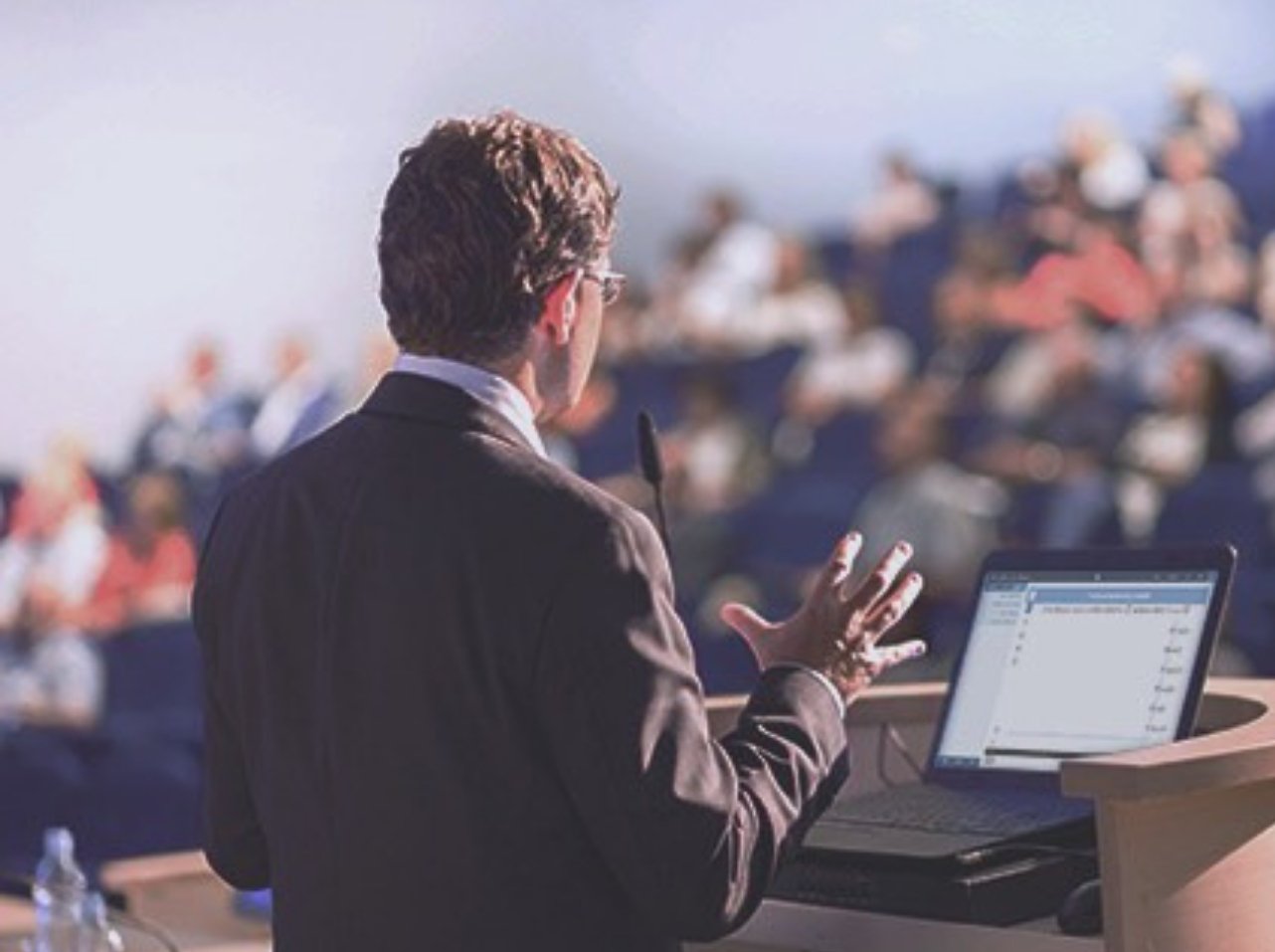 presenter at staff meeting