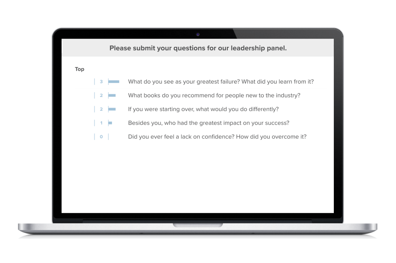 Poll: Please submit your questions to our leadership panel