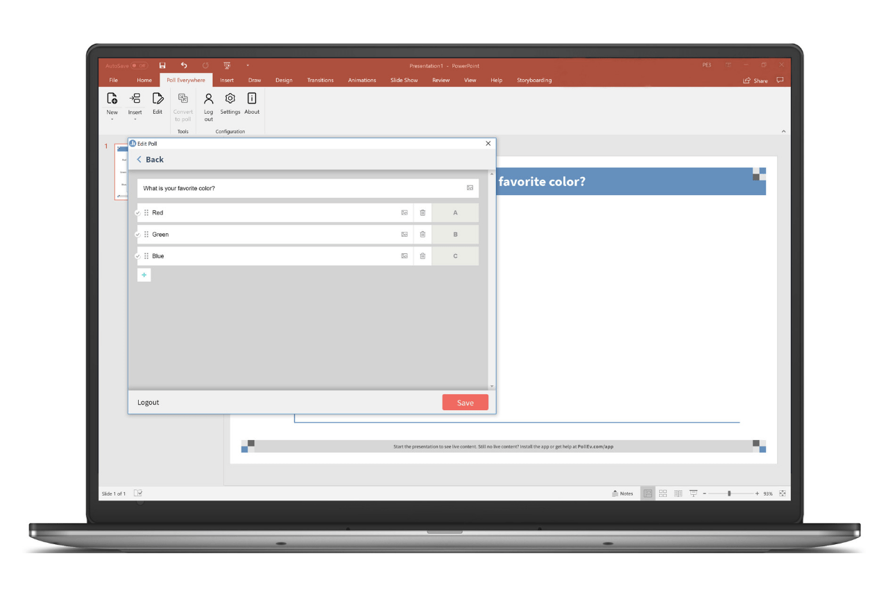 Poll Everywhere in PowerPoint