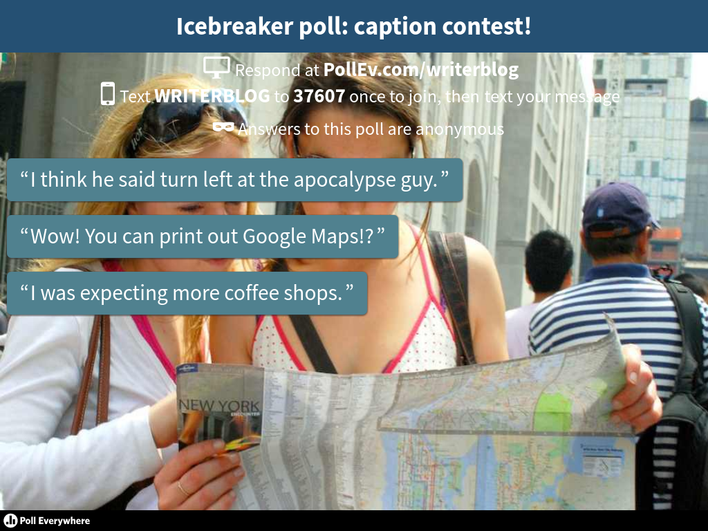 interactive presentation idea icebreaker poll