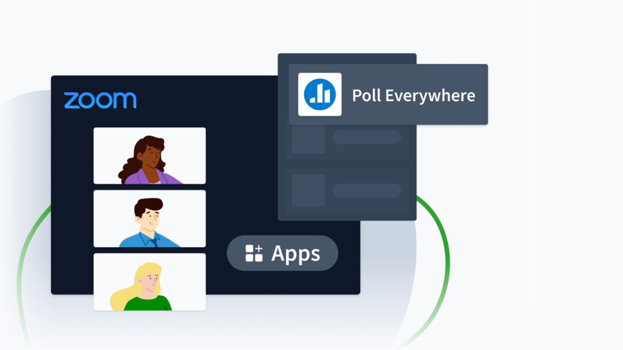 An illustration of the Poll Everywhere Zoom integration